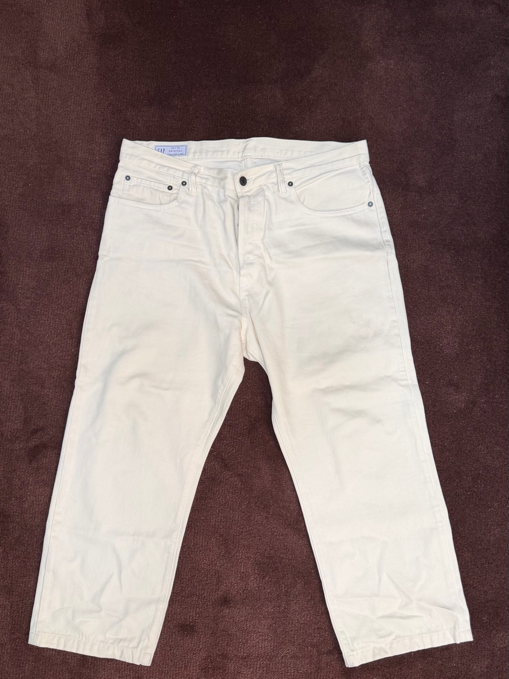 Gap Men's White Jeans - Classic Straight Fit